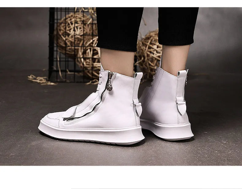 Men's black high-top sneaker style winter ankle boots with a microfiber upper.