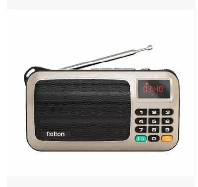 Rolton W405 portable FM radio MP3 speaker in golden, blue or gules colour