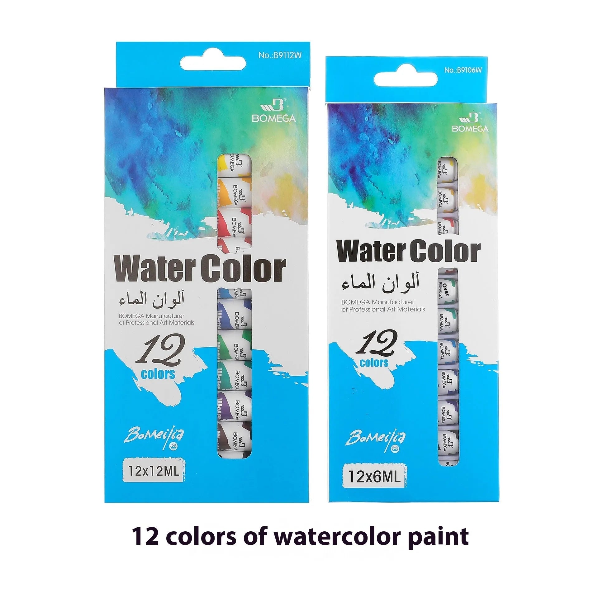 Artist pigment paint set showing tubes for acrylic, gouache, watercolour, oil painting, glass and textile work