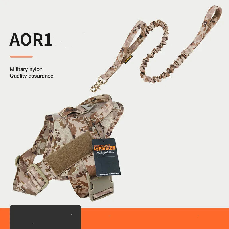 Large medium dog harness in 1050D nylon with UTX buckle and adjustable straps, available in multiple colours and sizes