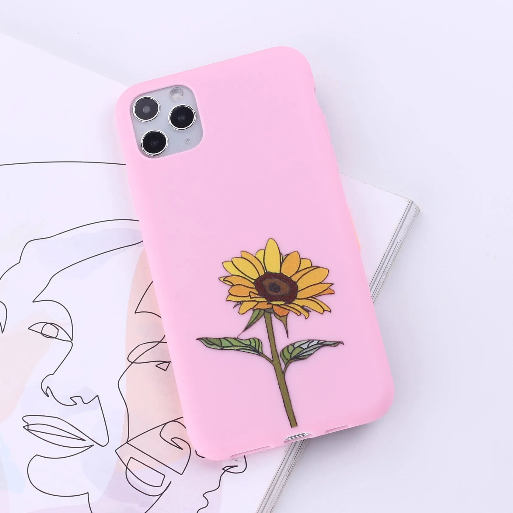 TPU mobile phone back cover for iPhone in one of 14 colour options, showing European/American painted style.
