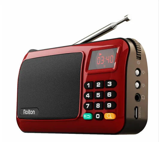 Rolton W405 portable FM radio MP3 speaker in golden, blue or gules colour