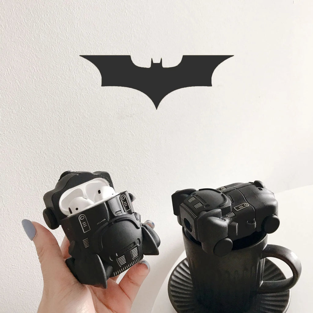 Creative bat chariot Bluetooth headset cover for AirPods in black TPU silicone