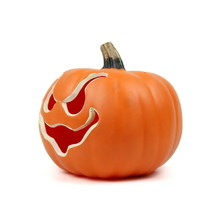 Plastic Halloween pumpkin lamp in white colour measuring 23cm