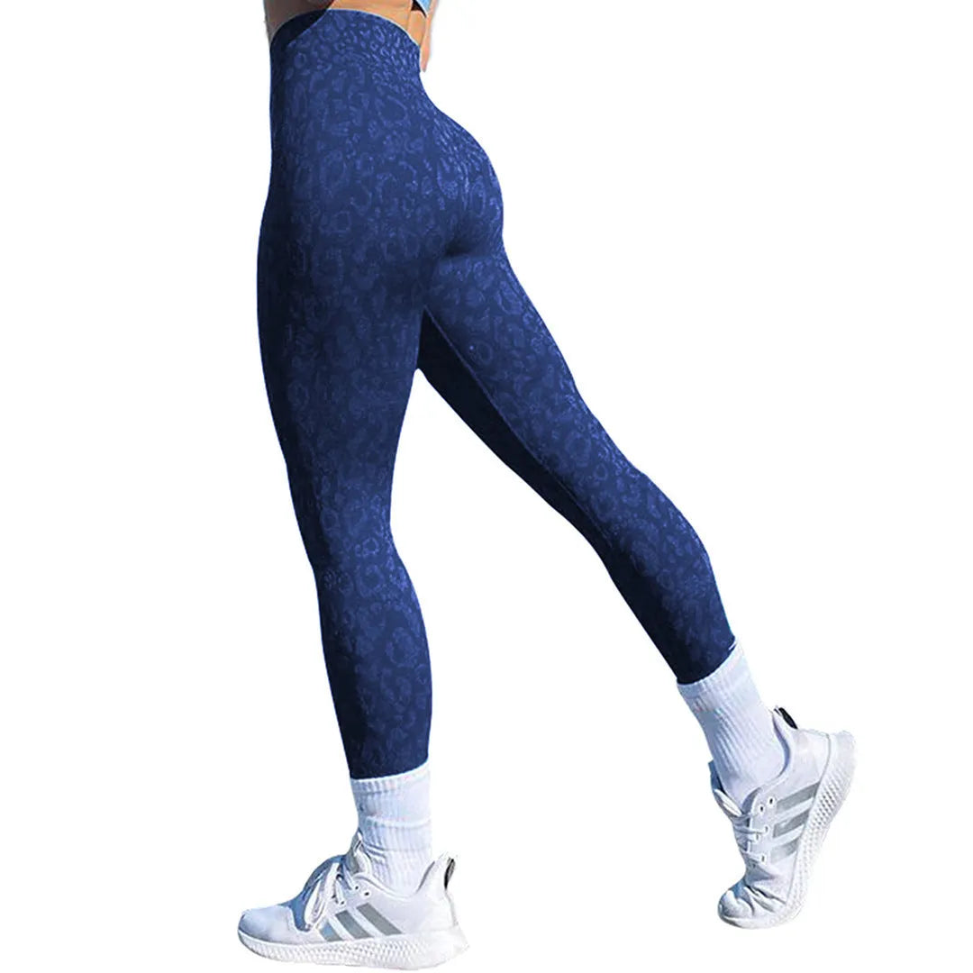 Women's push-up booty leggings in animal print patterns for gym and yoga workouts