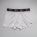 Men's silk shorts in navy blue with mid waist design and loose fit