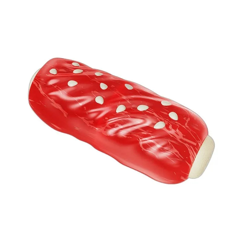 Plastic molar rod dog chew toy with glue toothbrush snack shape in primary colour
