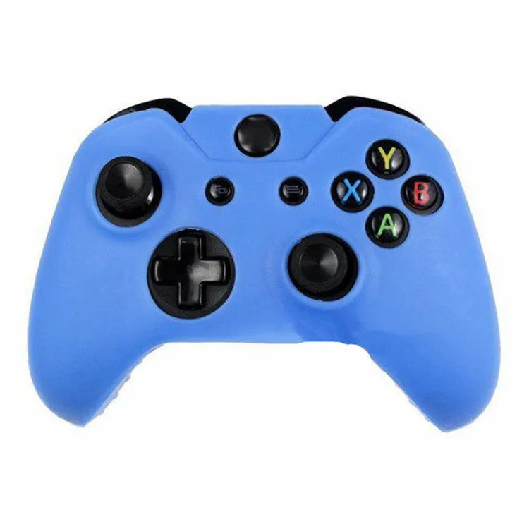 Transparent silicone protective case fitted on XBOX ONE controller showing anti-slip texture