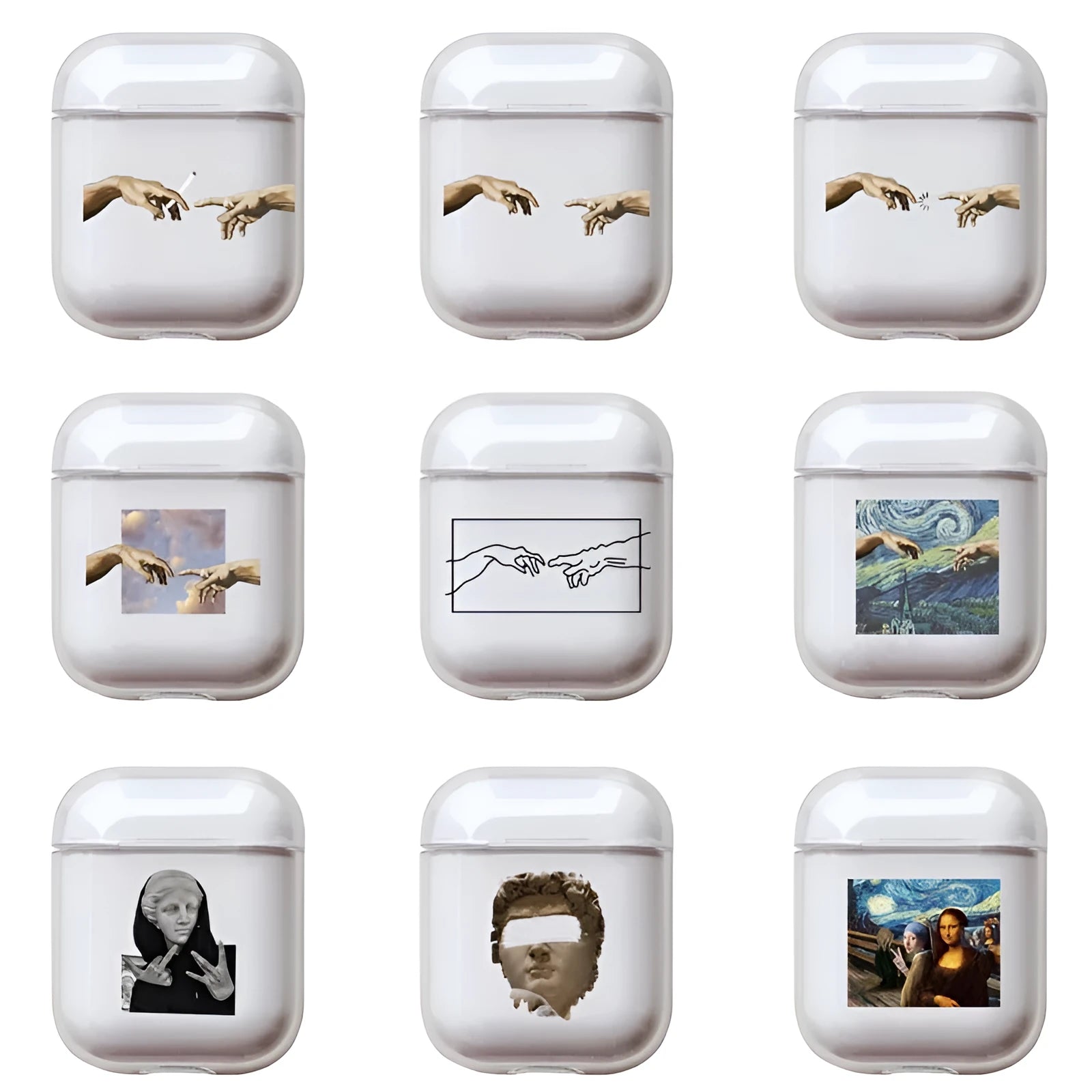 Clear transparent AirPods protective cover for Apple AirPods and AirPods Pro charging case