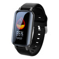 Call Bracelet smart fitness tracker on wrist showing heart rate monitor display