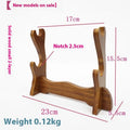 Handmade Chinese-style wooden multi-layer bracket shelf on a wall