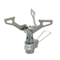 Portable propane gas camping stove with compact one-piece design for outdoor use