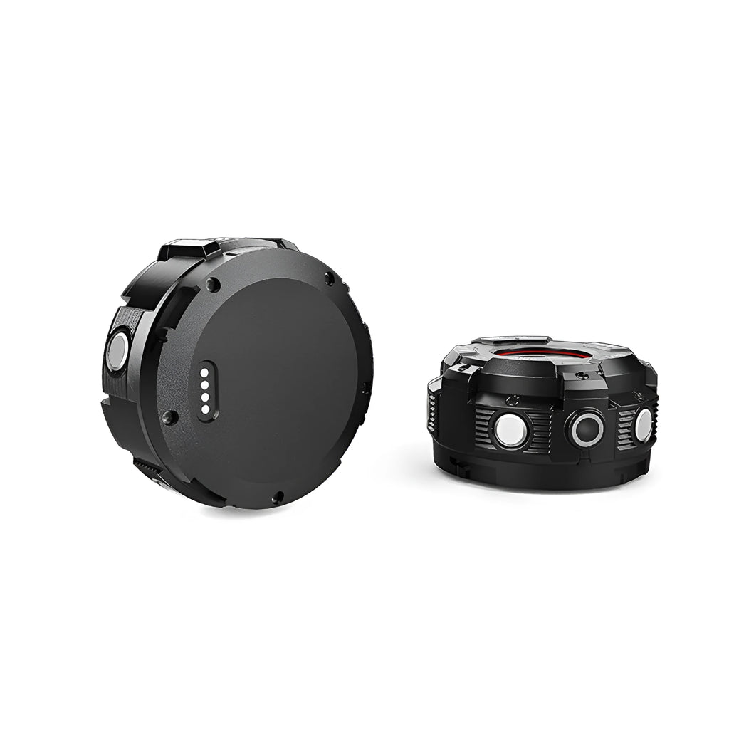 Black waterproof sports digital camera with slender 290mm body on a textured surface.