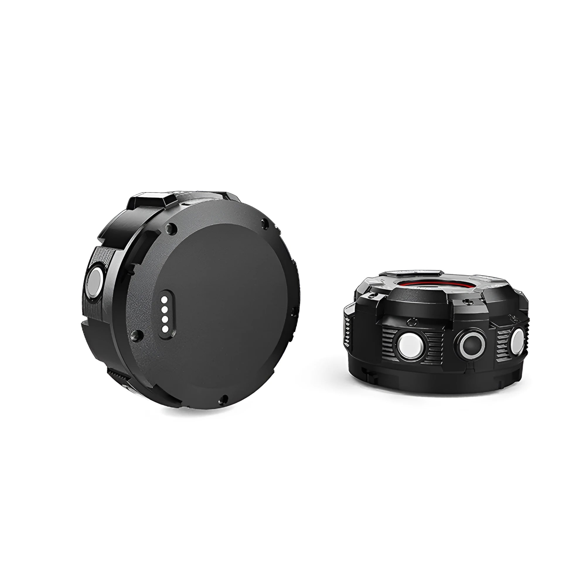 Black waterproof sports digital camera with slender 290mm body on a textured surface.