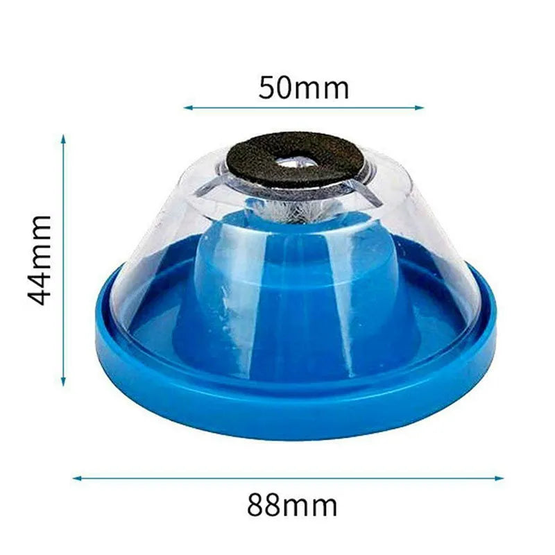 Blue bowl-shaped electric hammer dust cover accessory for collecting drilling debris