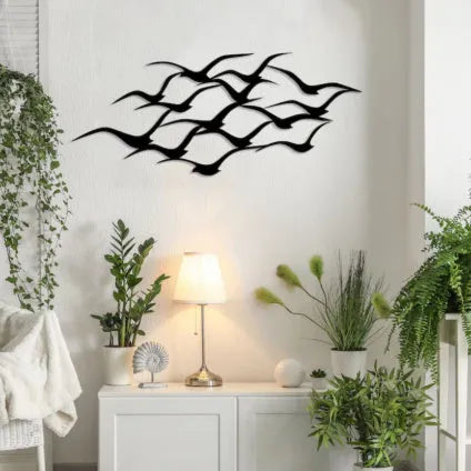 Metal flying bird wall decoration seagull design modern simplicity style for garden and office