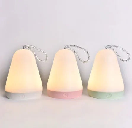 White LED night light with remote control, acrylic lampshade, USB powered, 167mm tall, cartoon style