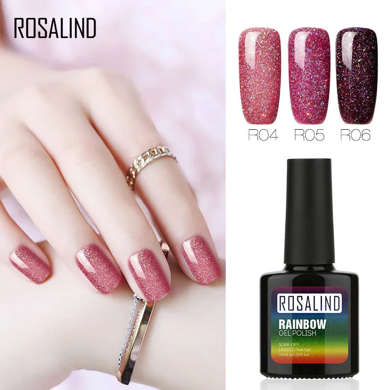 ROSALIND phototherapy gel nail polish bottle in shade RBR, 8ml, UV LED cure gel with high gloss finish
