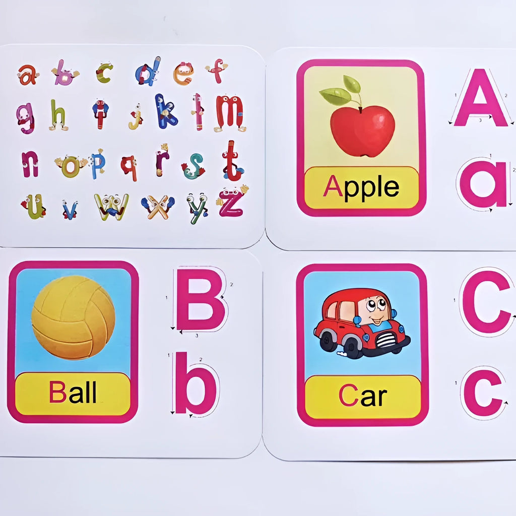 Children's recognition literacy card set 28 paper cards for early education intelligence development