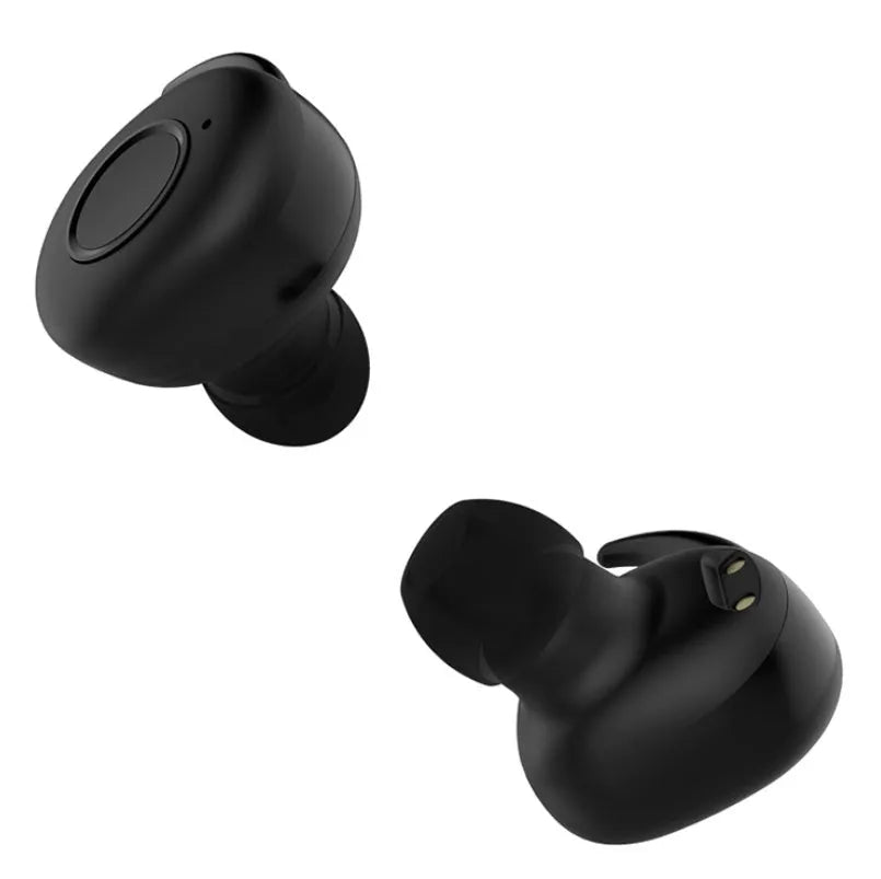 Wireless Bluetooth sports earbuds in black, green, red, and white colours showing in-ear design.