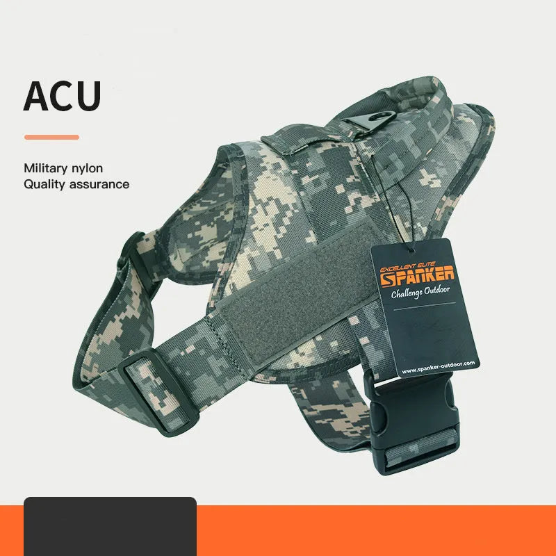 Large medium dog harness in 1050D nylon with UTX buckle and adjustable straps, available in multiple colours and sizes
