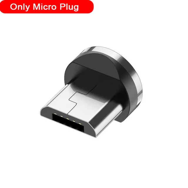 Magnetic USB fast charging cable with LED indicator in black or red colour