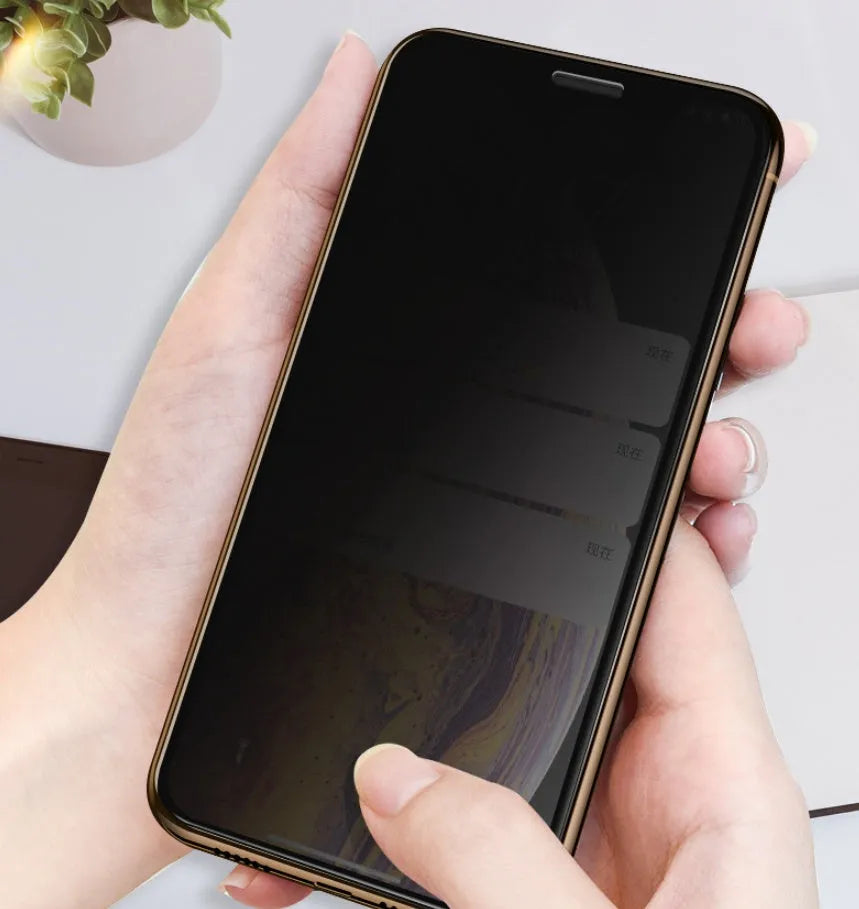 Samsung Galaxy tempered glass screen protector with full coverage and anti-seeking technology