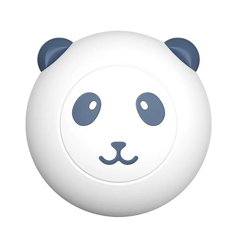Panda-shaped silicone pet shower brush with soft bristles for bathing cats and dogs