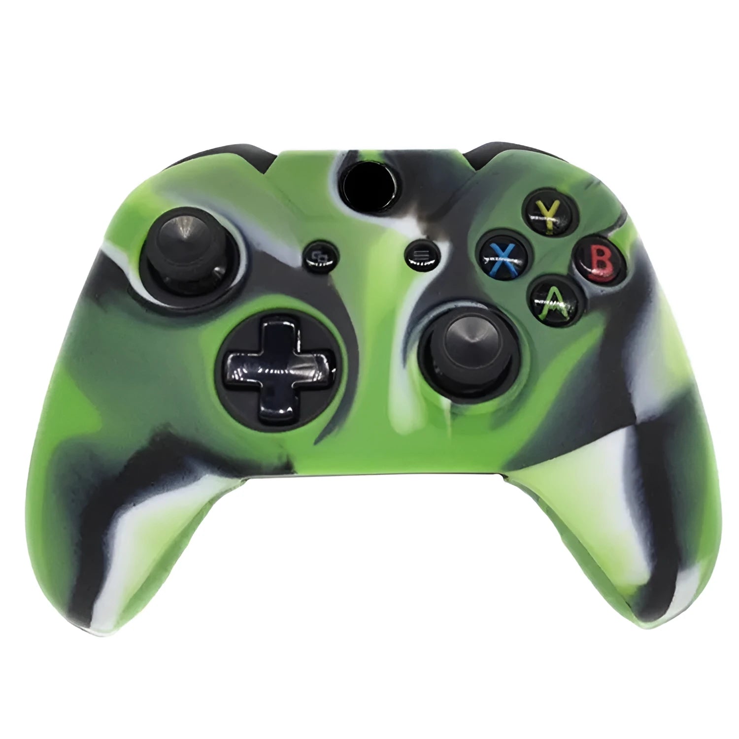 Transparent silicone protective case fitted on XBOX ONE controller showing anti-slip texture