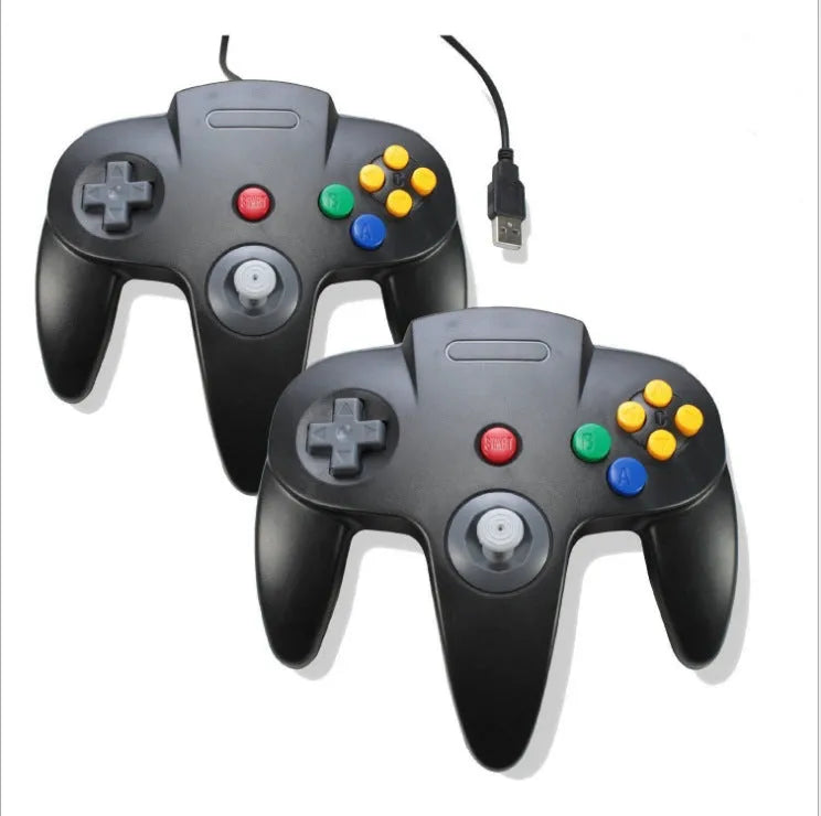 Blue N64 USB game controller for PC computers with original layout