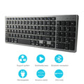 Ultra-thin white Bluetooth keyboard for iPad tablets and mobile phones with 104 keys