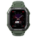 Army Green outdoor sports smart watch with 1.69-inch display and silicone wristband showing 20 sports modes