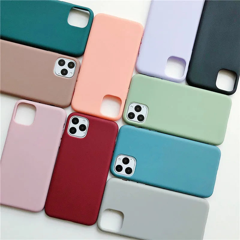 Thickened TPU anti-fall protective back cover for Apple iPhone in black