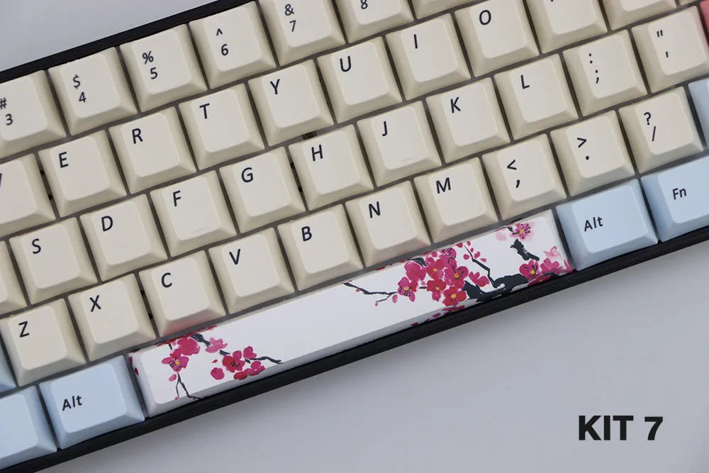 PBT 6.25U space bar keycap for Cherry profile mechanical keyboards in multiple colour options