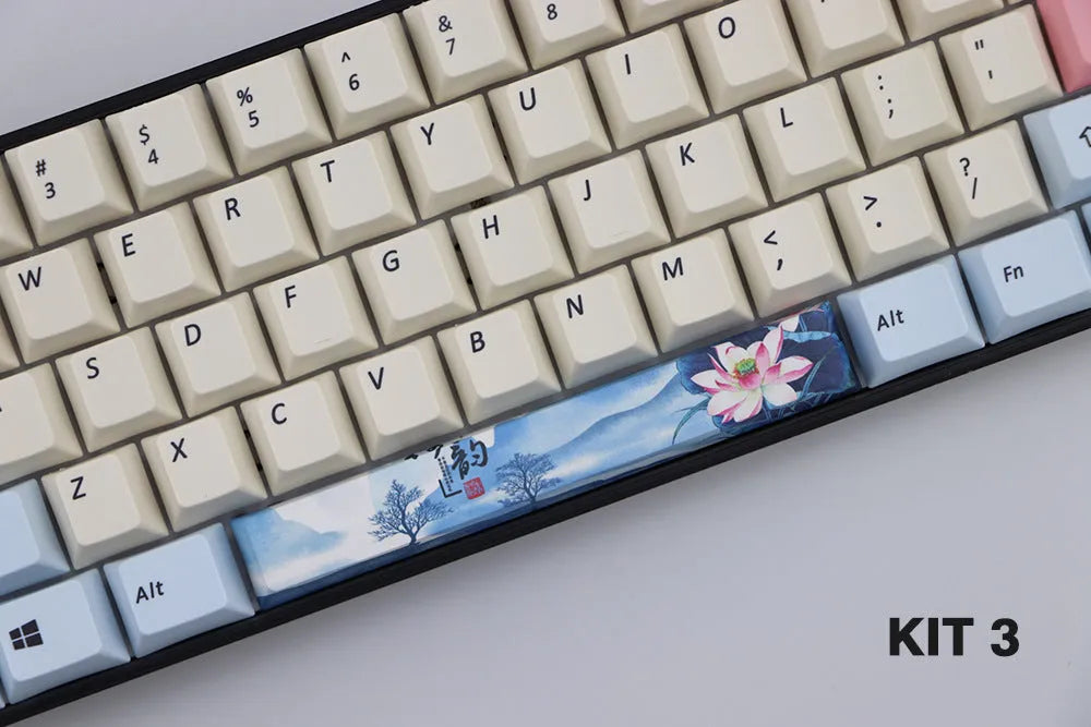 PBT 6.25U space bar keycap for Cherry profile mechanical keyboards in multiple colour options