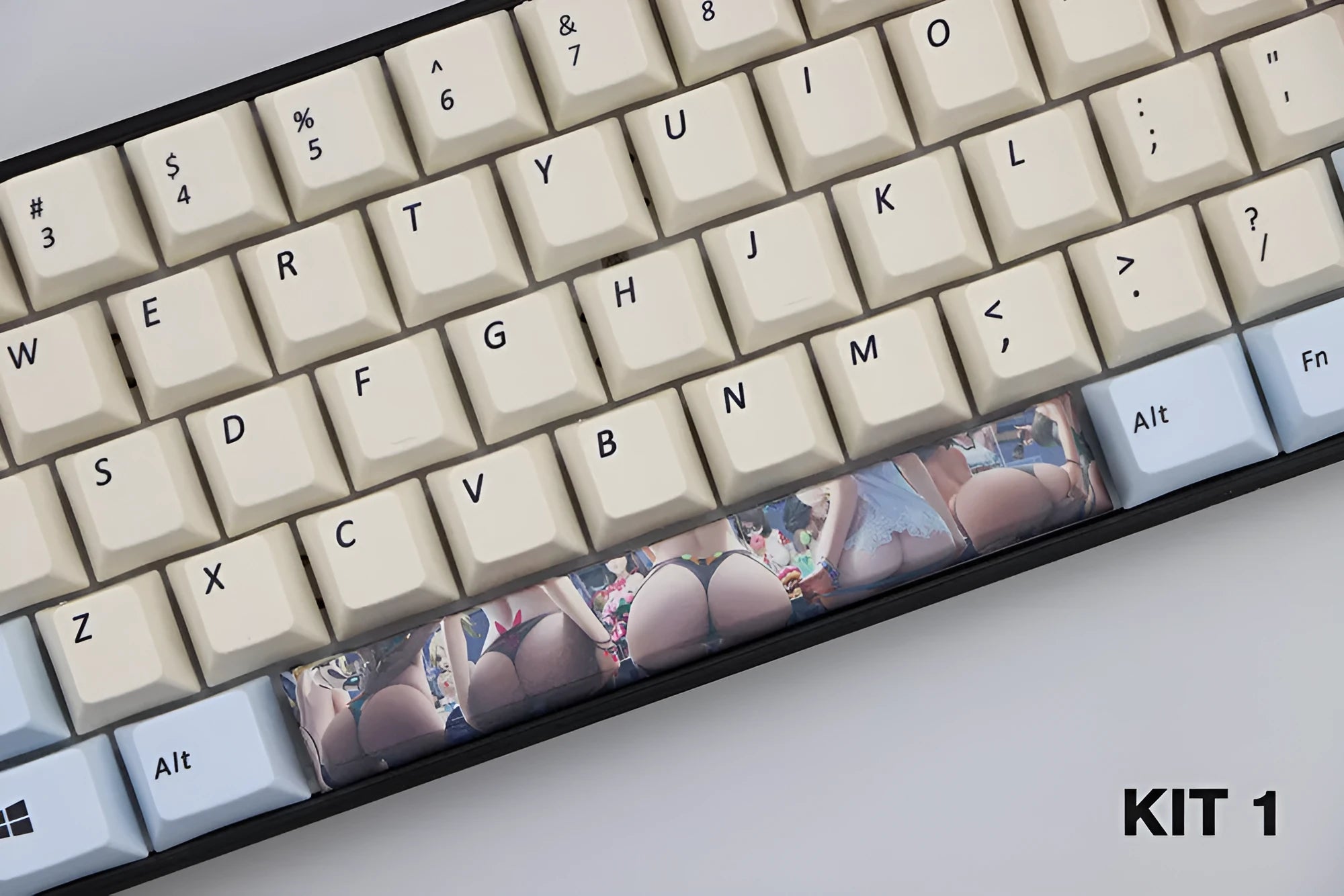 PBT 6.25U space bar keycap for Cherry profile mechanical keyboards in multiple colour options