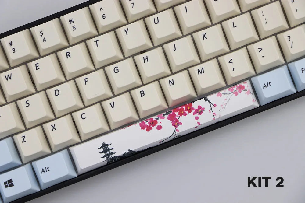 PBT 6.25U space bar keycap for Cherry profile mechanical keyboards in multiple colour options