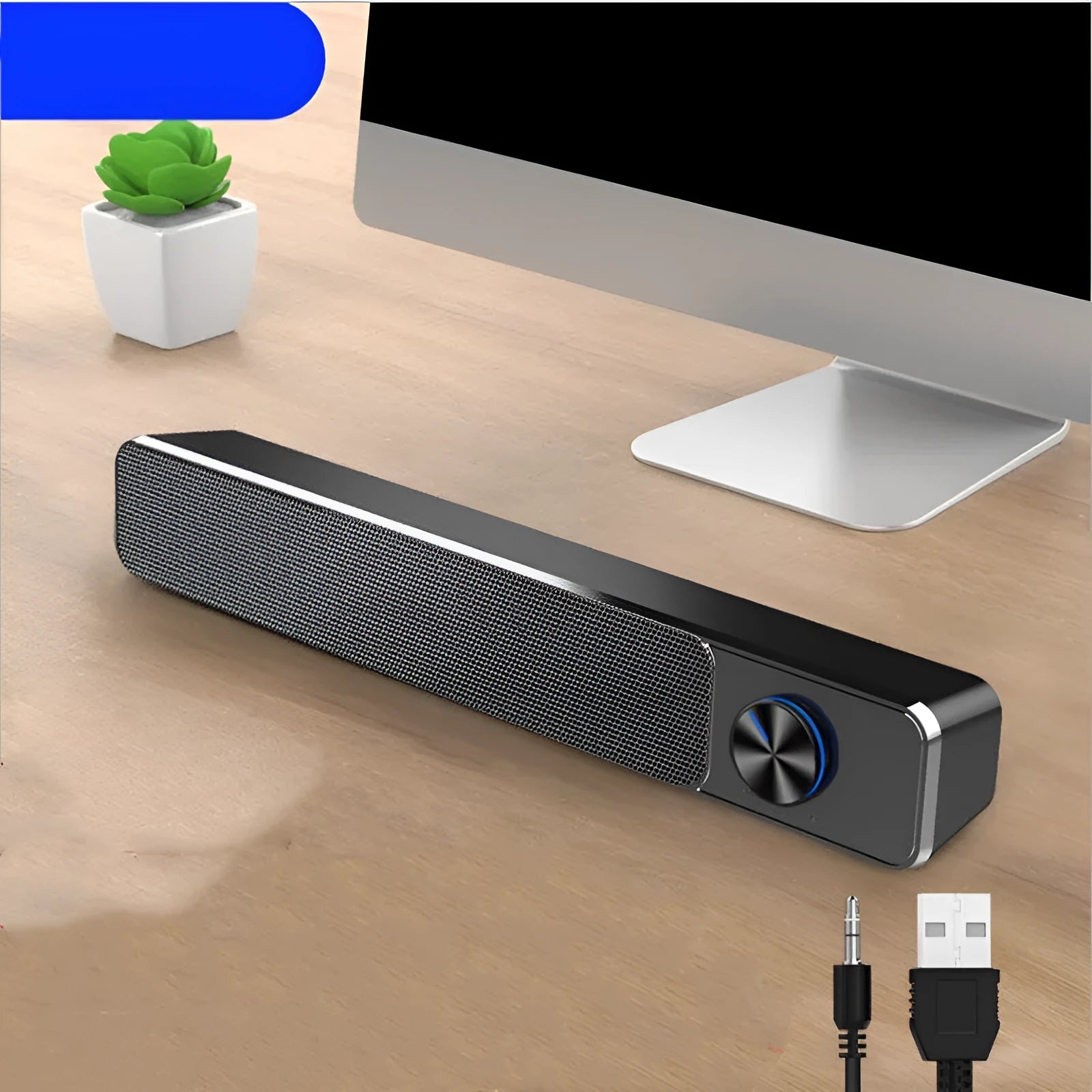 G18 black and white 2.0 channel desktop computer speaker with ABS PC construction