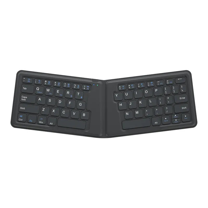 Folding Bluetooth keyboard with 64 keys X architecture ABS material USB charging for iPad tablet phone