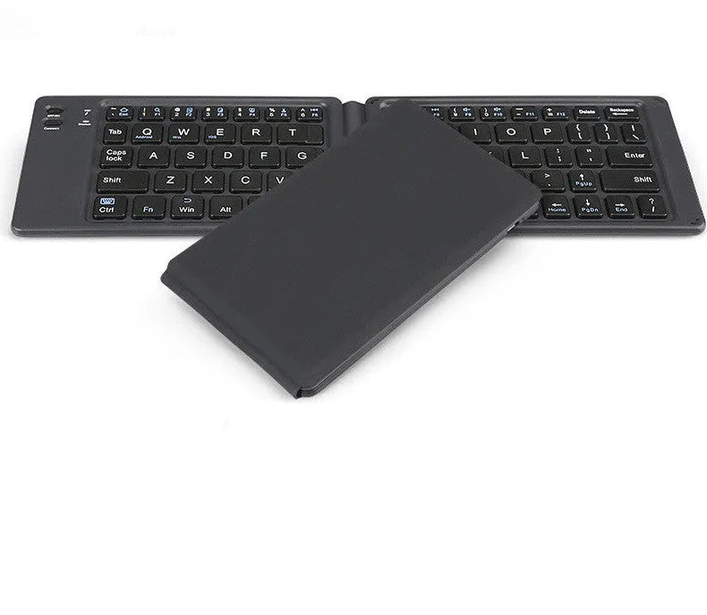 Folding Bluetooth keyboard with 64 keys X architecture ABS material USB charging for iPad tablet phone