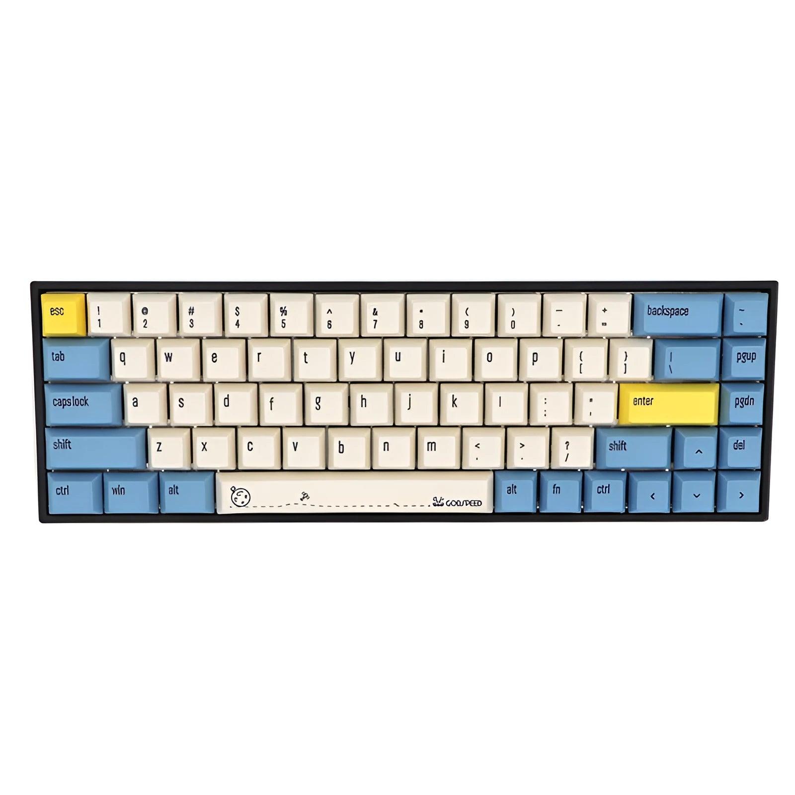 68-key PBT mechanical keyboard keycap set with double-shot moulded legends in nine colour options