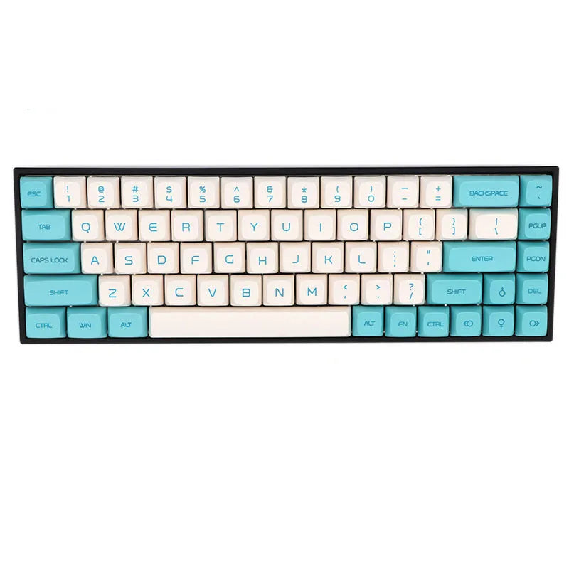 68-key PBT mechanical keyboard keycap set with double-shot moulded legends in nine colour options