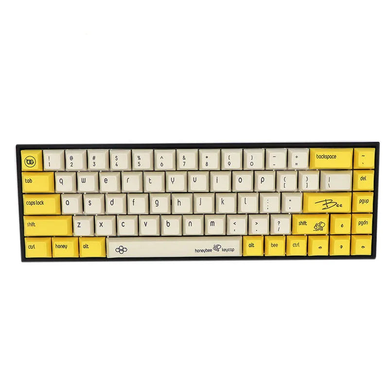 68-key PBT mechanical keyboard keycap set with double-shot moulded legends in nine colour options