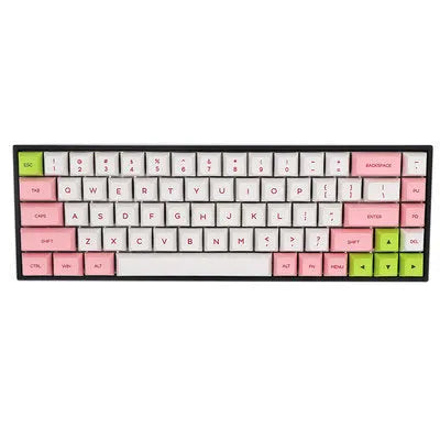 68-key PBT mechanical keyboard keycap set with double-shot moulded legends in nine colour options