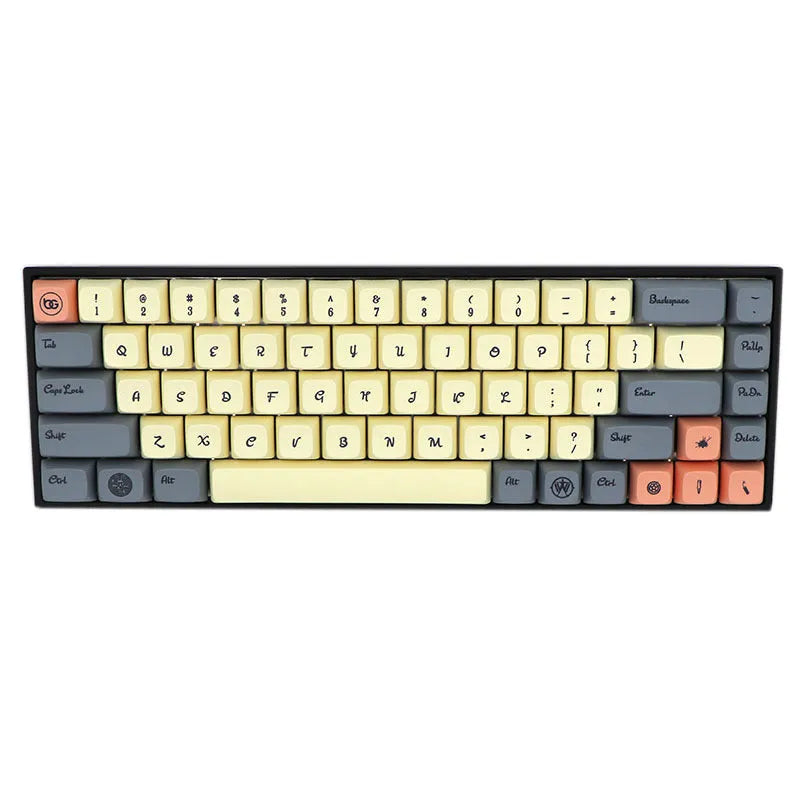 68-key PBT mechanical keyboard keycap set with double-shot moulded legends in nine colour options