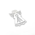 White angel knife mold for embossing greeting cards with figures and gods decorative pattern