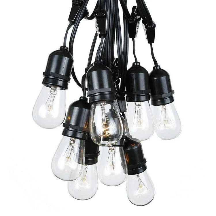 Black LED fairy light decoration string with EU plug for indoor and outdoor lighting