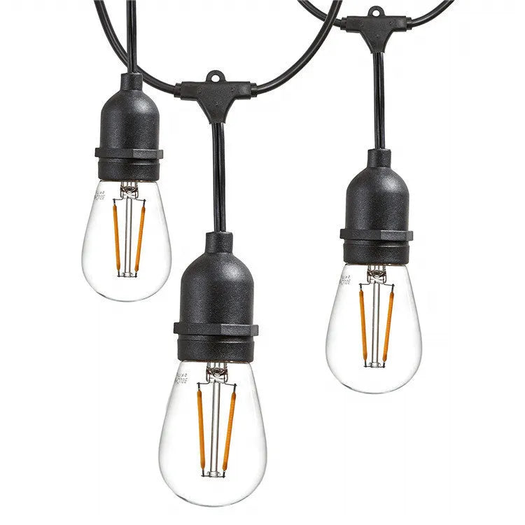 Black LED fairy light decoration string with EU plug for indoor and outdoor lighting