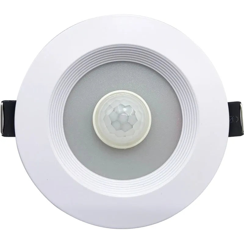 Infrared body sensing LED down light spotlight with aluminium construction for indoor corridor and room lighting