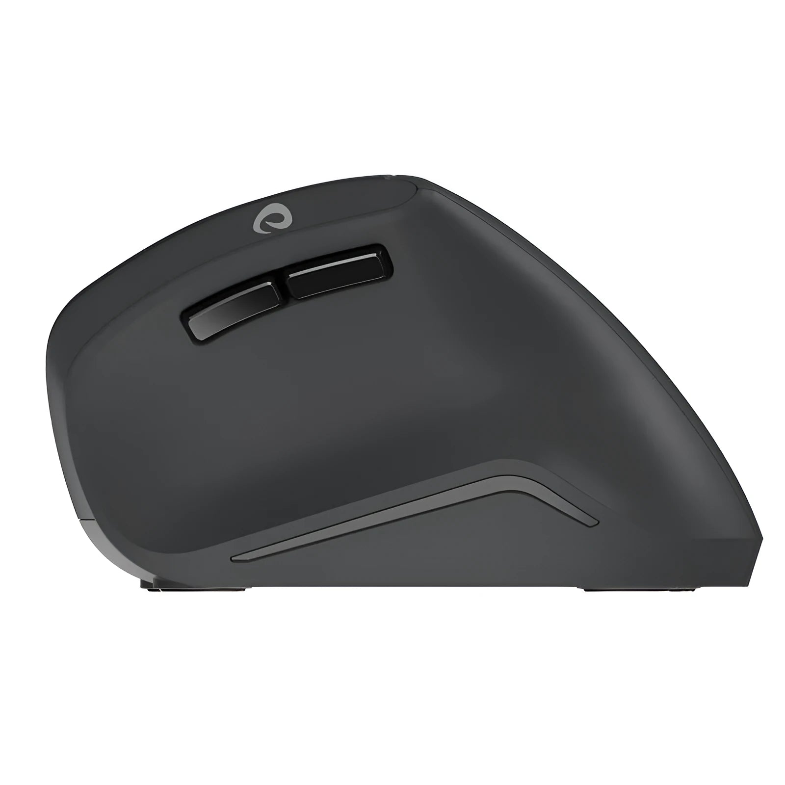 Vertical 2.4G wireless ergonomic mouse in black for computer notebook with USB receiver